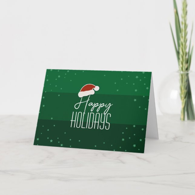 Tarjeta Festiva Felices Fiestas Tipografía Típografía Navidades Ve (Anverso)
