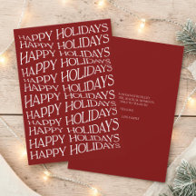 Felices Fiestas tipografía única moderna simple ro