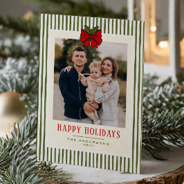Tarjeta Festiva Felices Fiestas Tradicionales Modernas Nombre y Fo