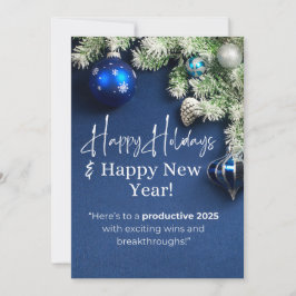 Tarjeta Festiva Felices Fiestas y Feliz Año Nuevo 2025