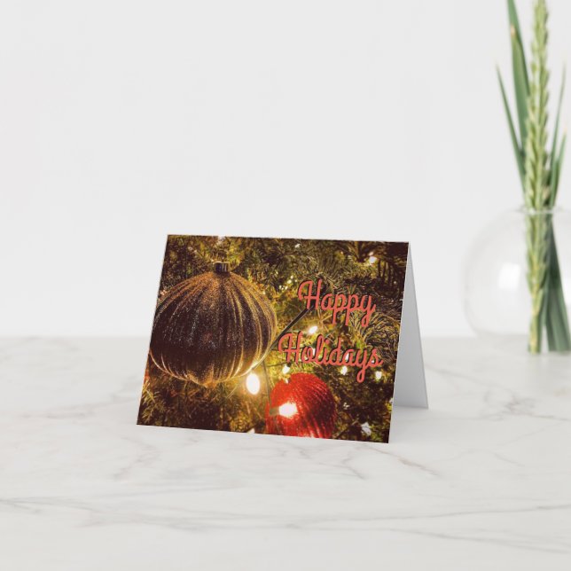 Tarjeta Festiva Felices fiestas y mejores deseos (Anverso)