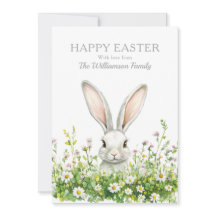 Felices Floraciones de Conejo Blanco de Pascua Per