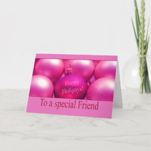 Tarjeta Festiva Felices holigays para un amigo especial