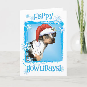 Tarjeta Festiva Felices Howliday Catahoula