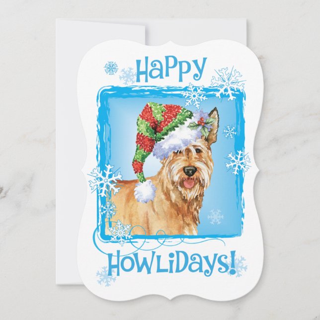 Tarjeta Festiva Felices Howlidays Berger Picard (Anverso)
