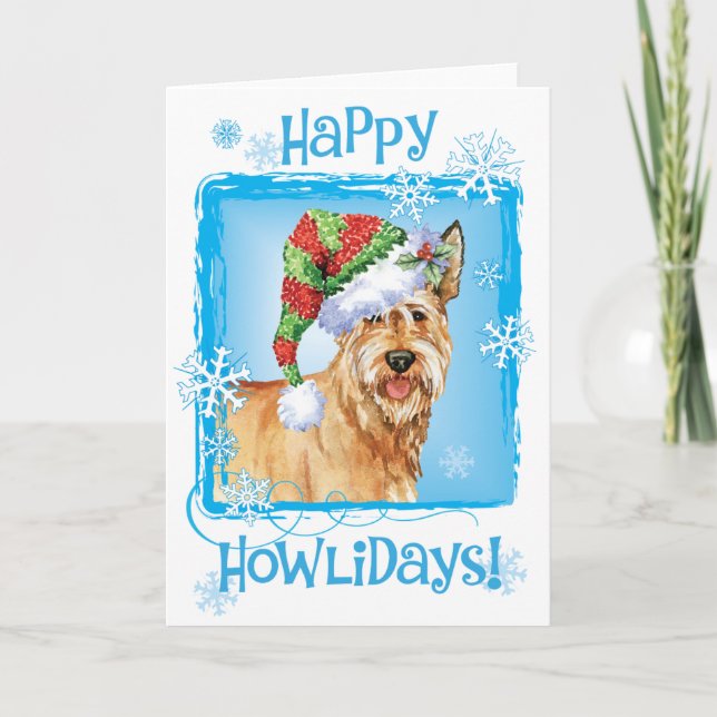 Tarjeta Festiva Felices Howlidays Berger Picard (Anverso)