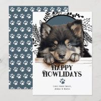 Felices Howlidays Finlandés Lapphund Dog Navidades