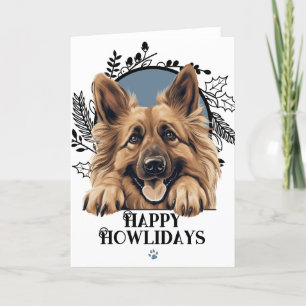 Tarjeta Festiva Felices Howlidays Tervuren Dog Navidades de Bélgic