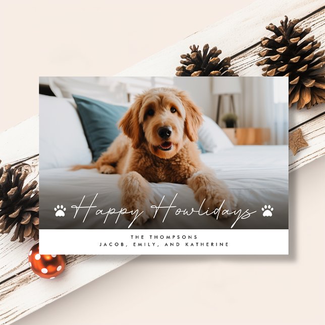 Tarjeta Festiva Felices jornadas de Mascotas  Navidades de fotos d (Subido por el creador)
