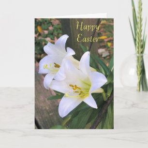 Tarjeta Festiva Felices Lirios de Pascua