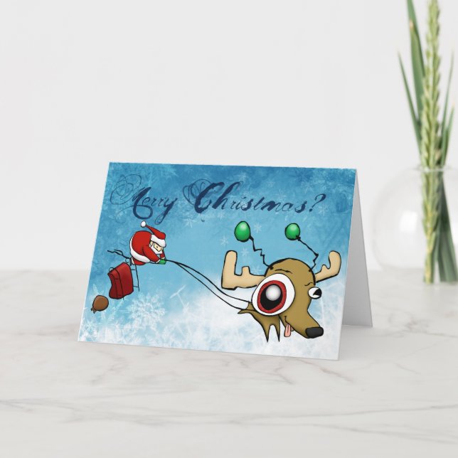 Tarjeta Festiva ¿Felices Navidad? (Anverso)