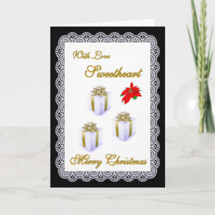 Tarjeta Festiva Felices Navidad/amor