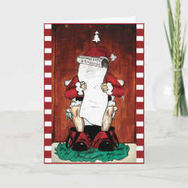 Tarjeta Festiva ¡Felices Navidad! (la lista de Santa)