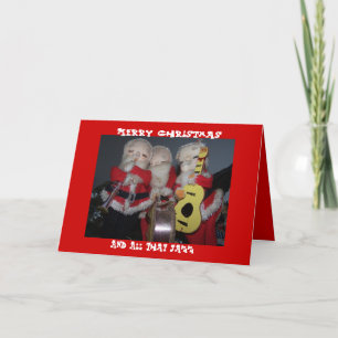 Tarjeta Festiva Felices Navidad, y todo ese jazz