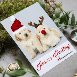 Tarjeta Festiva Felices Navidades de fotos de la temporada de Howl