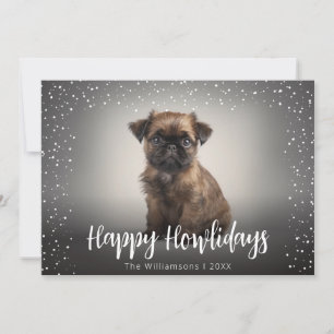 Tarjeta Festiva Felices Navidades de fotos de perros adorables de 