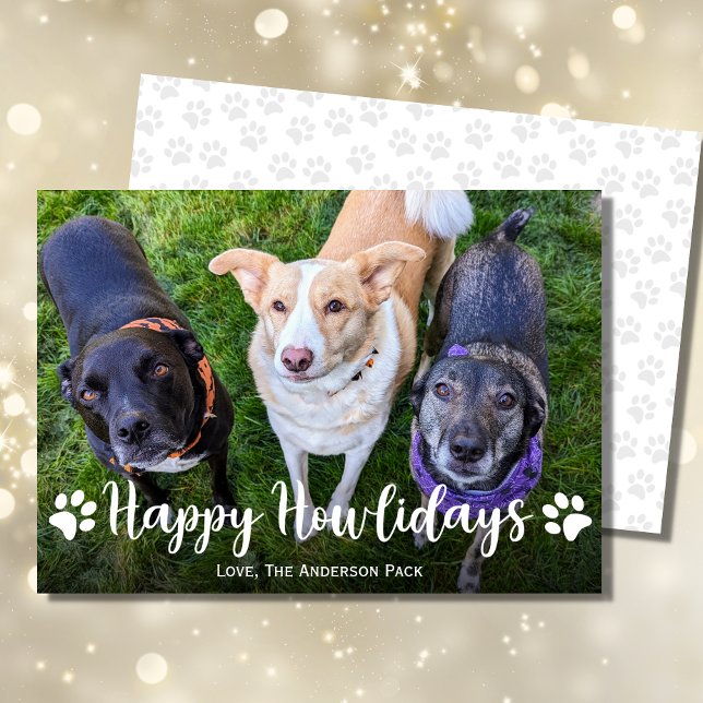 Tarjeta Festiva Felices Navidades de fotos de perros adorables de  (Subido por el creador)