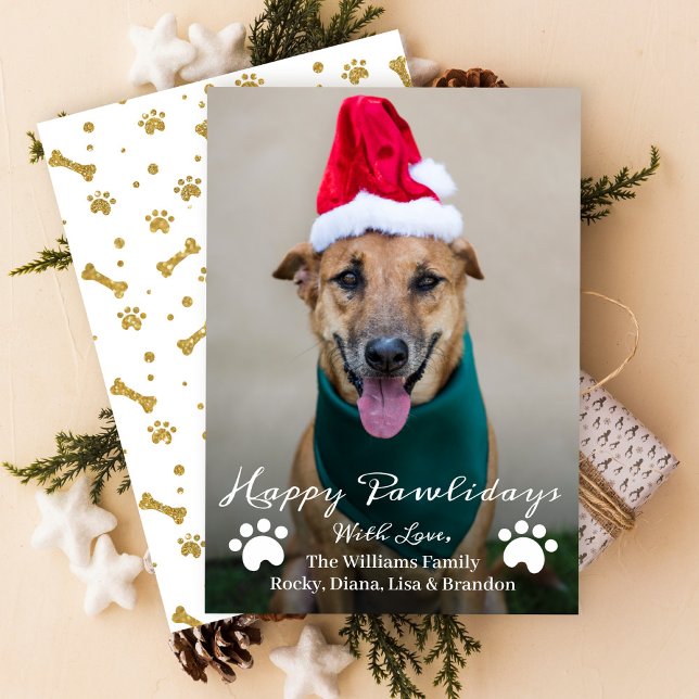 Tarjeta Festiva Felices Navidades de fotos de perros Mascotas de P (Subido por el creador)