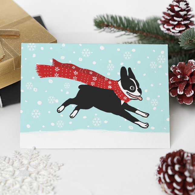 Tarjeta Festiva Felices Navidades de la Nieve de Invierno de Bosto (Subido por el creador)