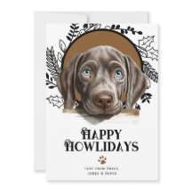 Felices Navidades de Perro de Howlidays Weimaraner