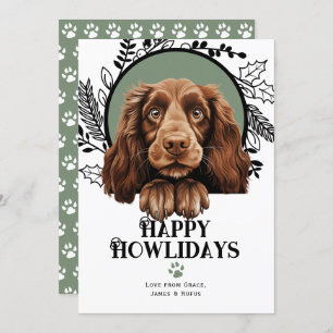 Tarjeta Festiva Felices Navidades de Perros Españoles de Howlidays
