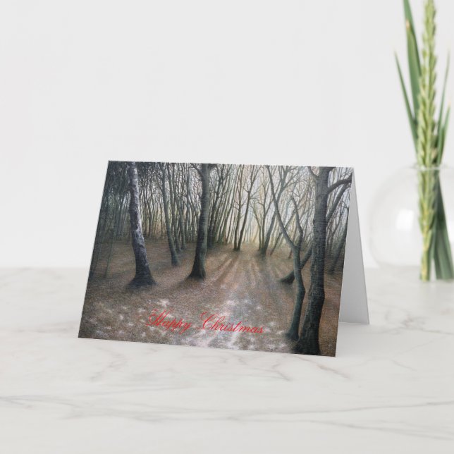 Tarjeta Festiva Felices Navidades-'Después de la nieve' rm (Anverso)