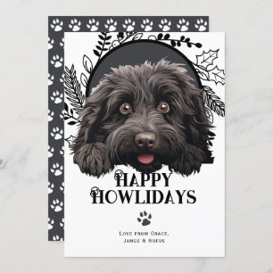 Tarjeta Festiva Felices Navidades Puli Dog de Howlidays