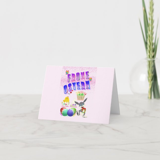Tarjeta Festiva Felices Pascuas (Anverso)