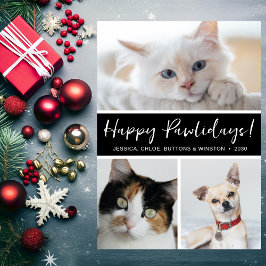 Tarjeta Festiva Felices Pawlidays 3 Foto