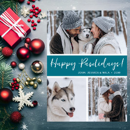 Tarjeta Festiva Felices Pawlidays 3 Foto