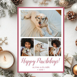 Tarjeta Festiva Felices Pawlidays 4 Foto