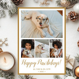 Tarjeta Festiva Felices Pawlidays 4 Foto