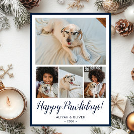 Tarjeta Festiva Felices Pawlidays 4 Foto