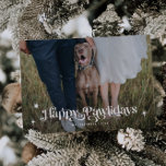 Tarjeta Festiva Felices Pawlidays Dog Horizontal Photo Navidades<br><div class="desc">Navidades retro y caprichosos tarjeta de plantilla de fotos de vacaciones para dueños de perros y gatos con un tipo de letra retro en la parte superior que dice "alegres pawlidays" con estrellas en la parte superior de tu foto horizontal de furbaby.</div>