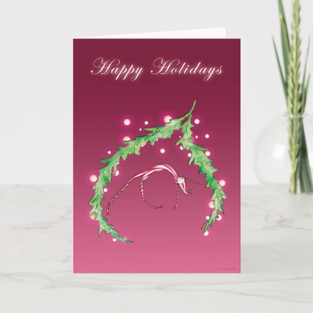 Tarjeta Festiva Felices Vacaciones (Anverso)