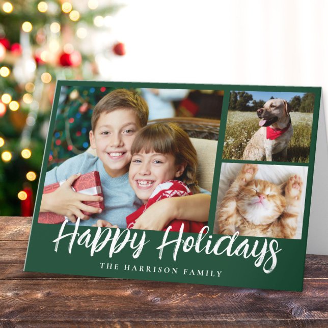 Tarjeta Festiva Felices vacaciones 3 Navidades de fotos (Subido por el creador)