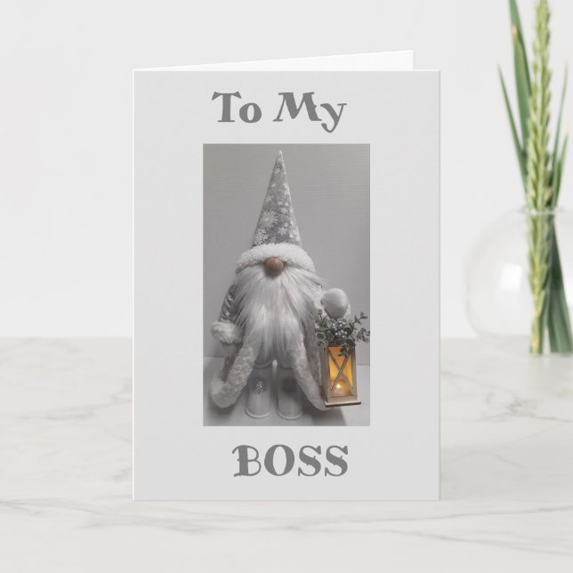 TARJETA FESTIVA FELICES VACACIONES A **MY BOSS** HOLIDAY CARD (Anverso)