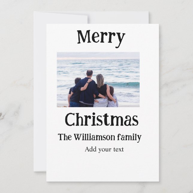 Tarjeta Festiva Felices vacaciones agregar Navidades de fotos de n (Anverso)