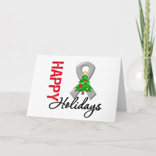 Tarjeta Festiva Felices vacaciones Concienciación sobre el cáncer 