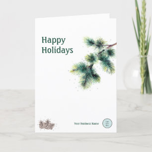 Tarjeta Festiva Felices vacaciones confieren tu nombre de negocio 