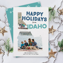 Felices vacaciones de Idaho Photo Holiday Card