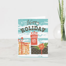 Tarjeta Festiva Felices vacaciones de Navidades de vacaciones