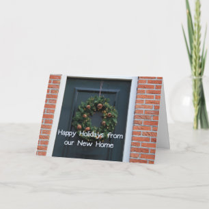 Tarjeta Festiva Felices vacaciones de nuestra nueva casa