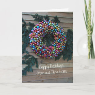 Tarjeta Festiva Felices vacaciones de nuestra nueva casa