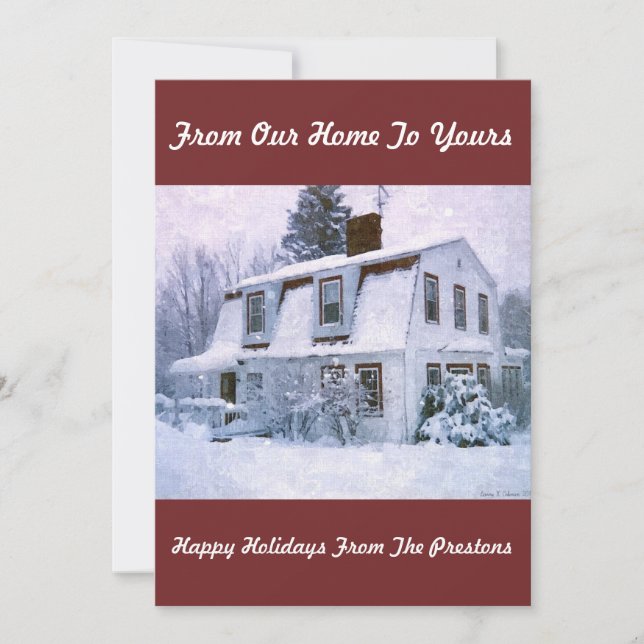 TARJETA FESTIVA FELICES VACACIONES DE NUESTRO HOGAR A LOS TUYOS (Anverso)