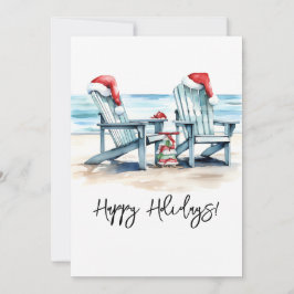 Tarjeta Festiva ¡Felices vacaciones desde la playa!