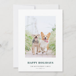 Tarjeta Festiva Felices vacaciones Feria Verde Festividad Isle Fes