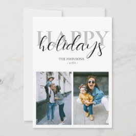 Tarjeta Festiva Felices vacaciones, foto moderna