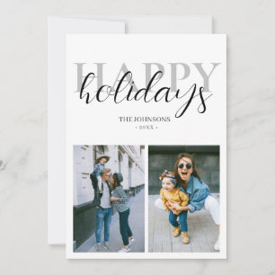 Tarjeta Festiva Felices vacaciones, foto moderna