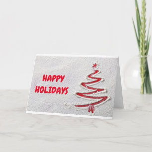 TARJETA FESTIVA **FELICES VACACIONES** HERMOSA HORA DEL AÑO